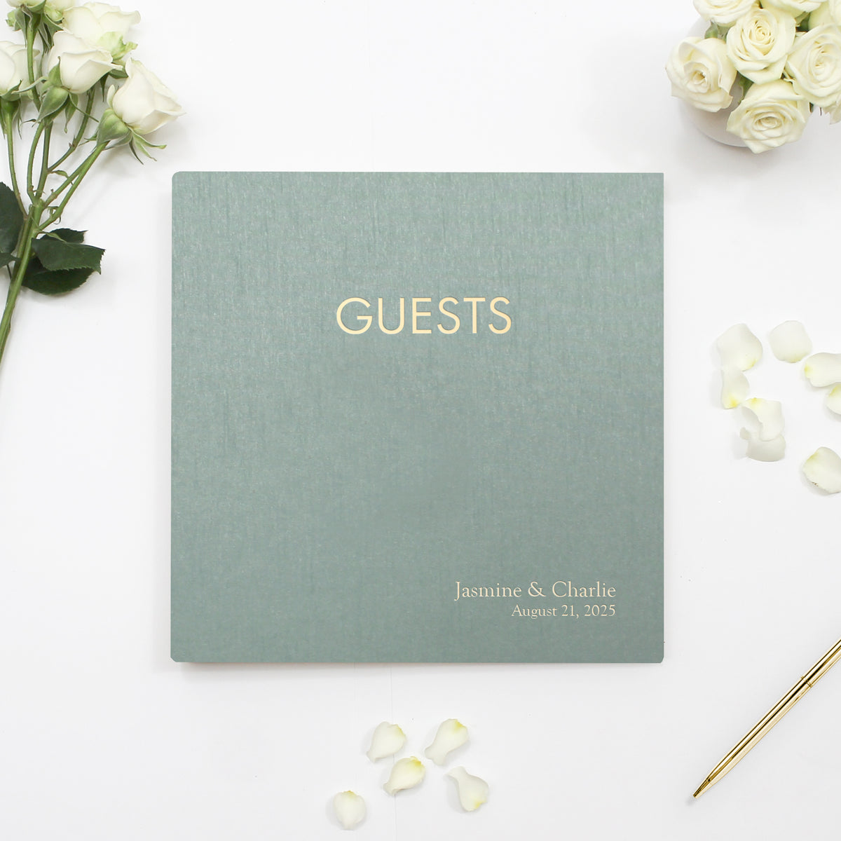 Event Guestbook | Cover: Robin's Egg Blue Silk | Available Personalized
