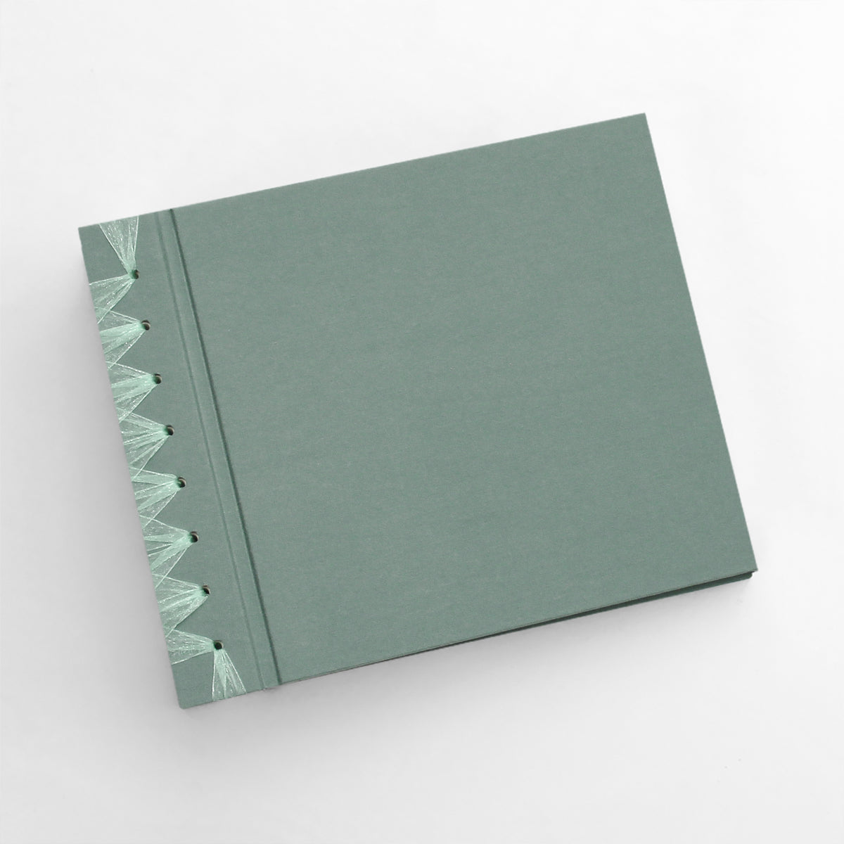 Small Paper Page Album with Jade Green Cotton Cover