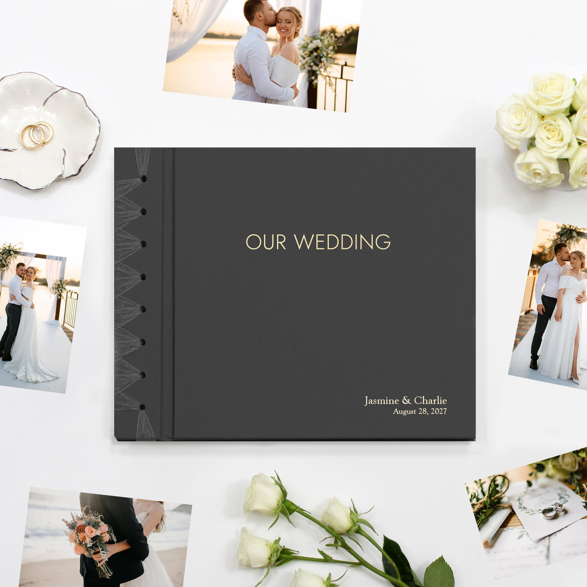 Wedding Album 9 x 12 | Black Vegan Leather