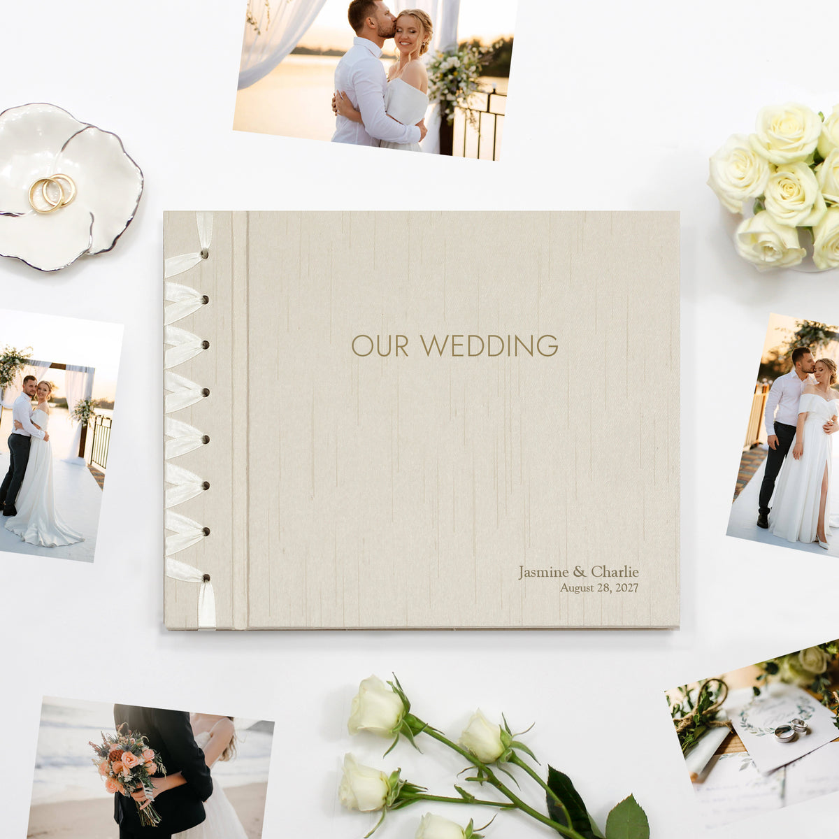 Wedding Album 9 x 12 | Ivory Silk Cover