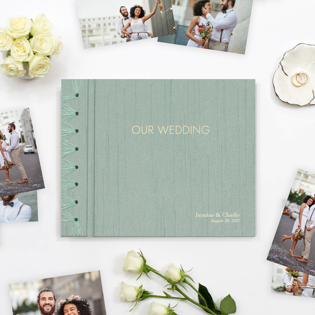 Wedding Album 9 x 12 | Robin's Egg Blue Silk Cover