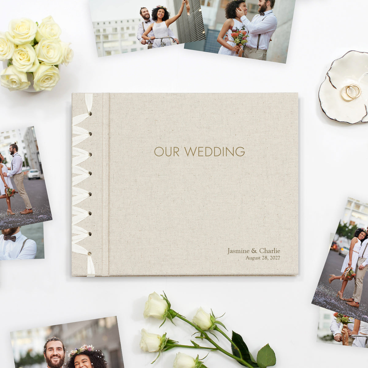 Wedding Album 9 x 12 | Natural Linen Cover