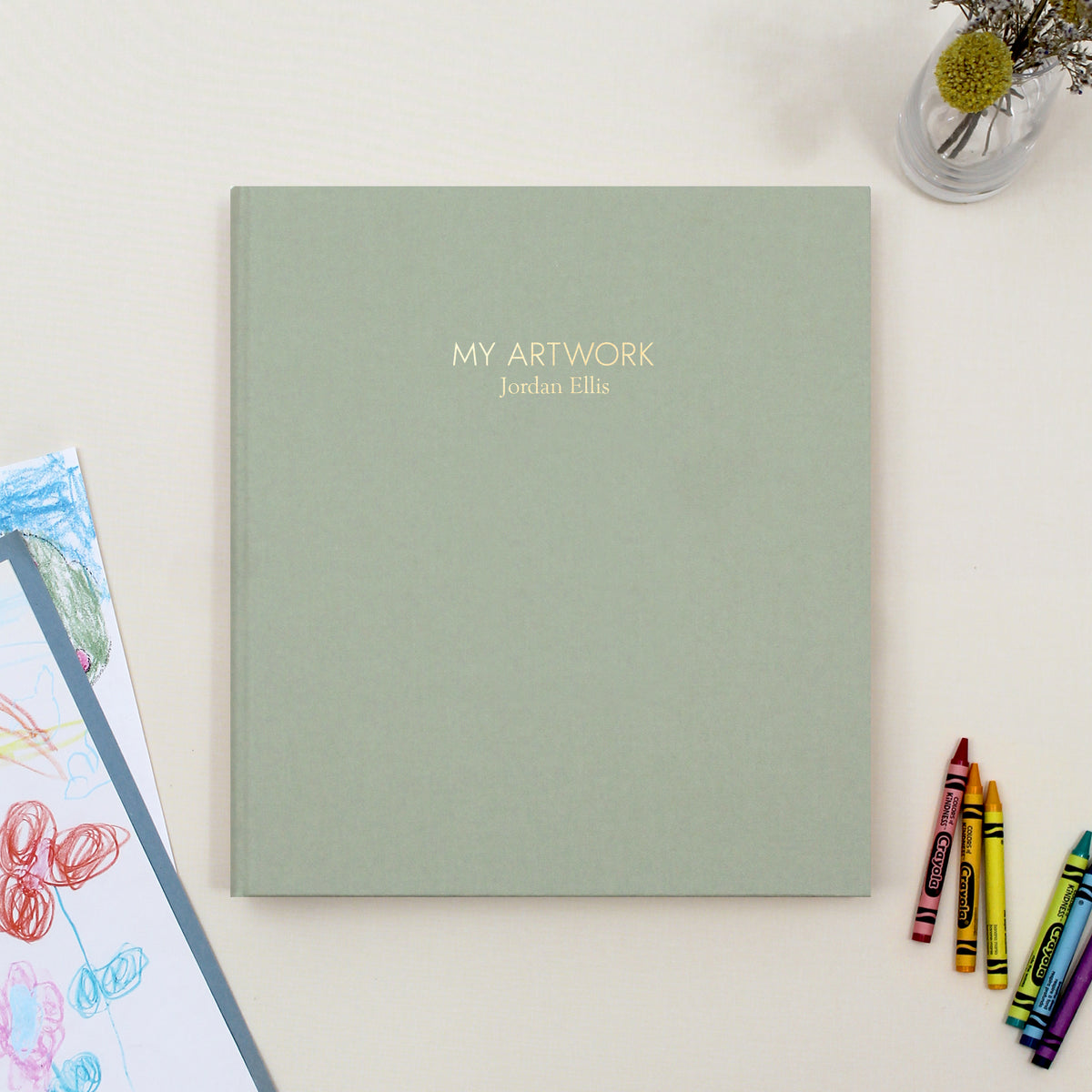 My Artwork Binder | Sage Green Cotton