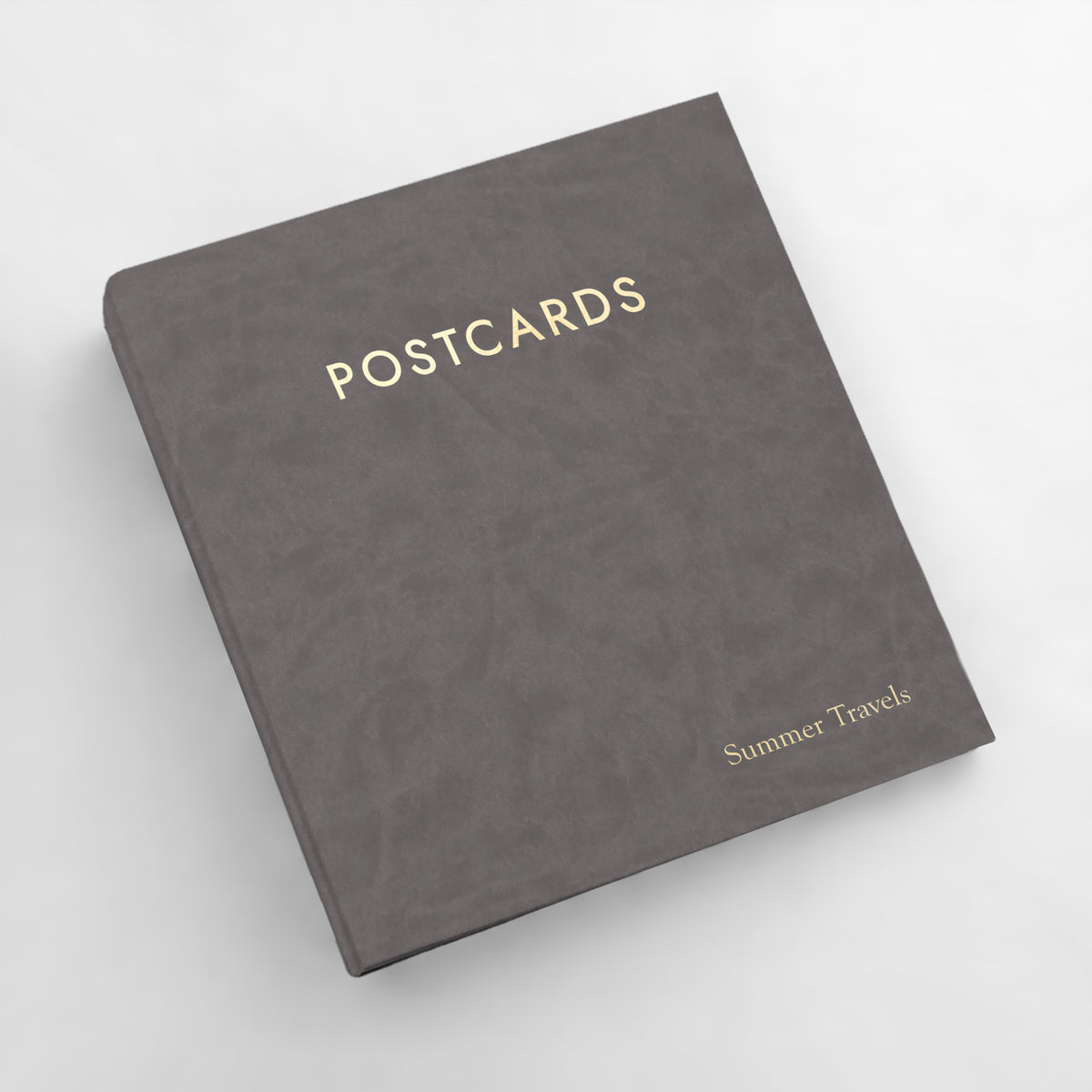 The Medium Postcard Album | Slate Gray Vegan Leather