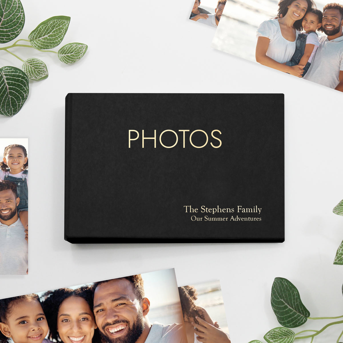 Small Photo Binder for 4x6 Photos | Black Vegan Leather