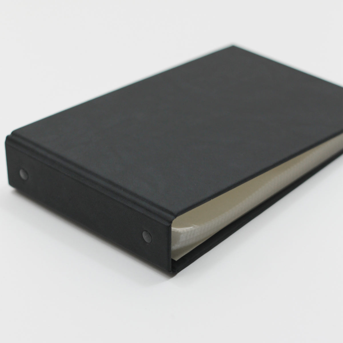 Small Photo Binder for 4x6 Photos | Black Vegan Leather