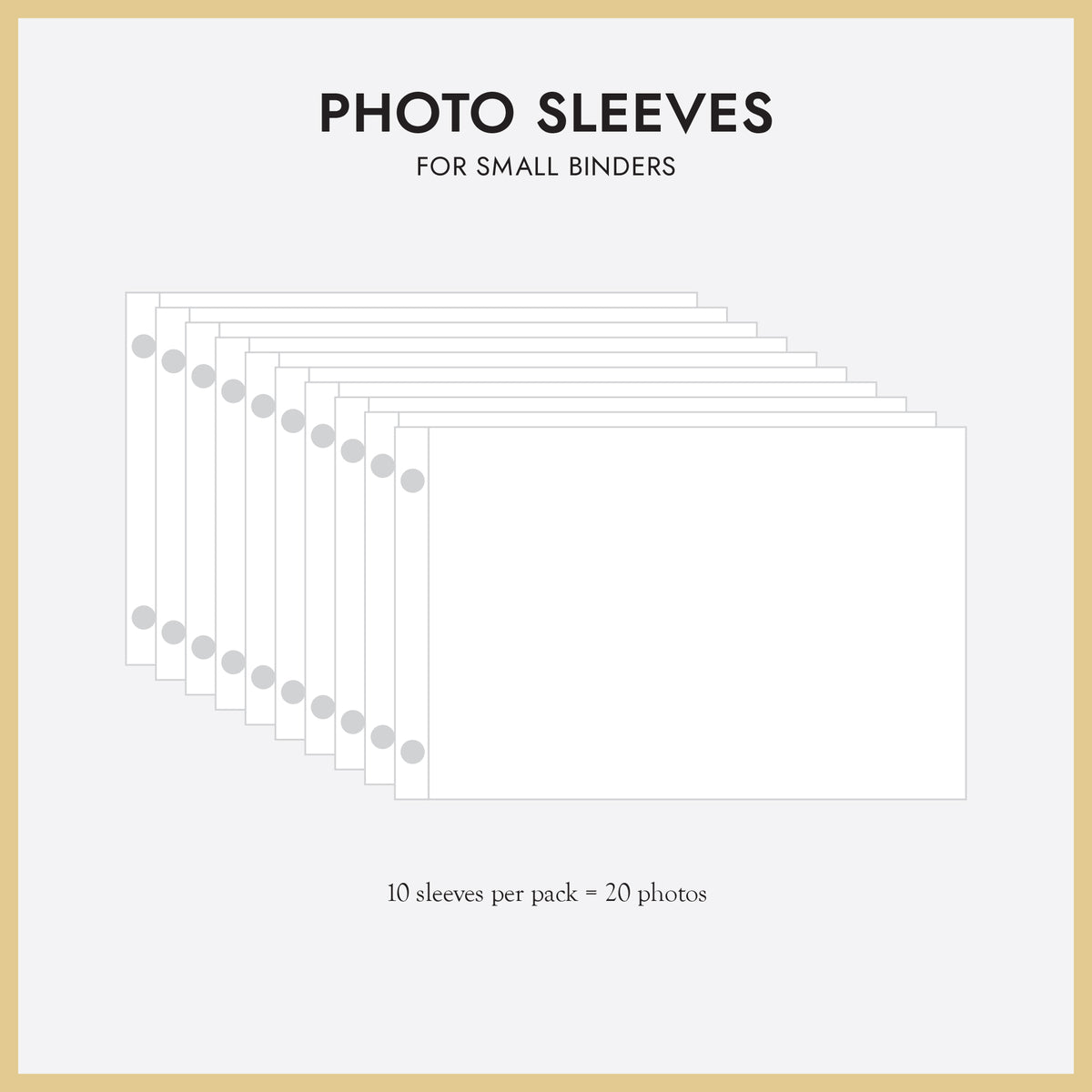 Small 2-Ring Clear Pocket Album Refill: 4x6