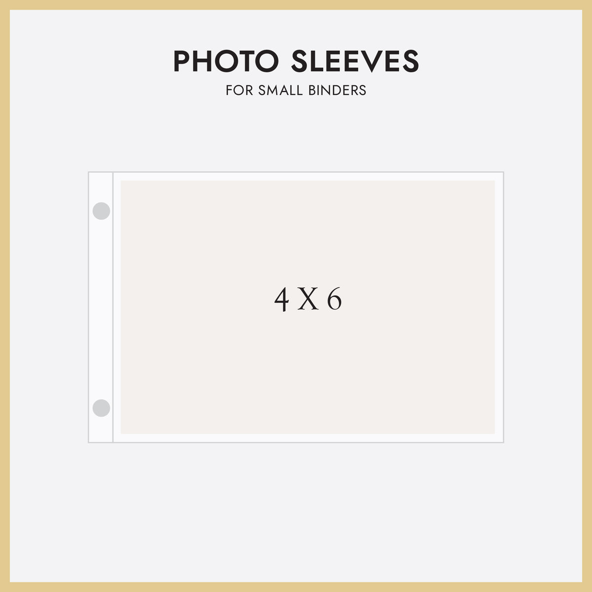 Small 2-Ring Clear Pocket Album Refill: 4x6