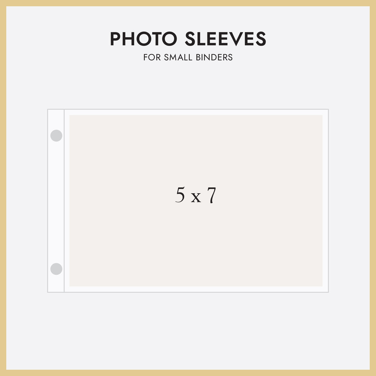 Small 2-Ring Clear Pocket Album Refill: 5x7