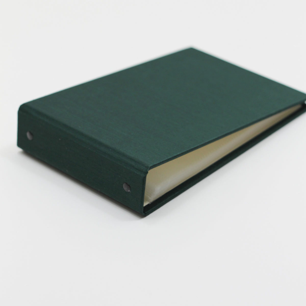 Small Photo Binder | for 5x7 Photos | with Emerald Green Silk