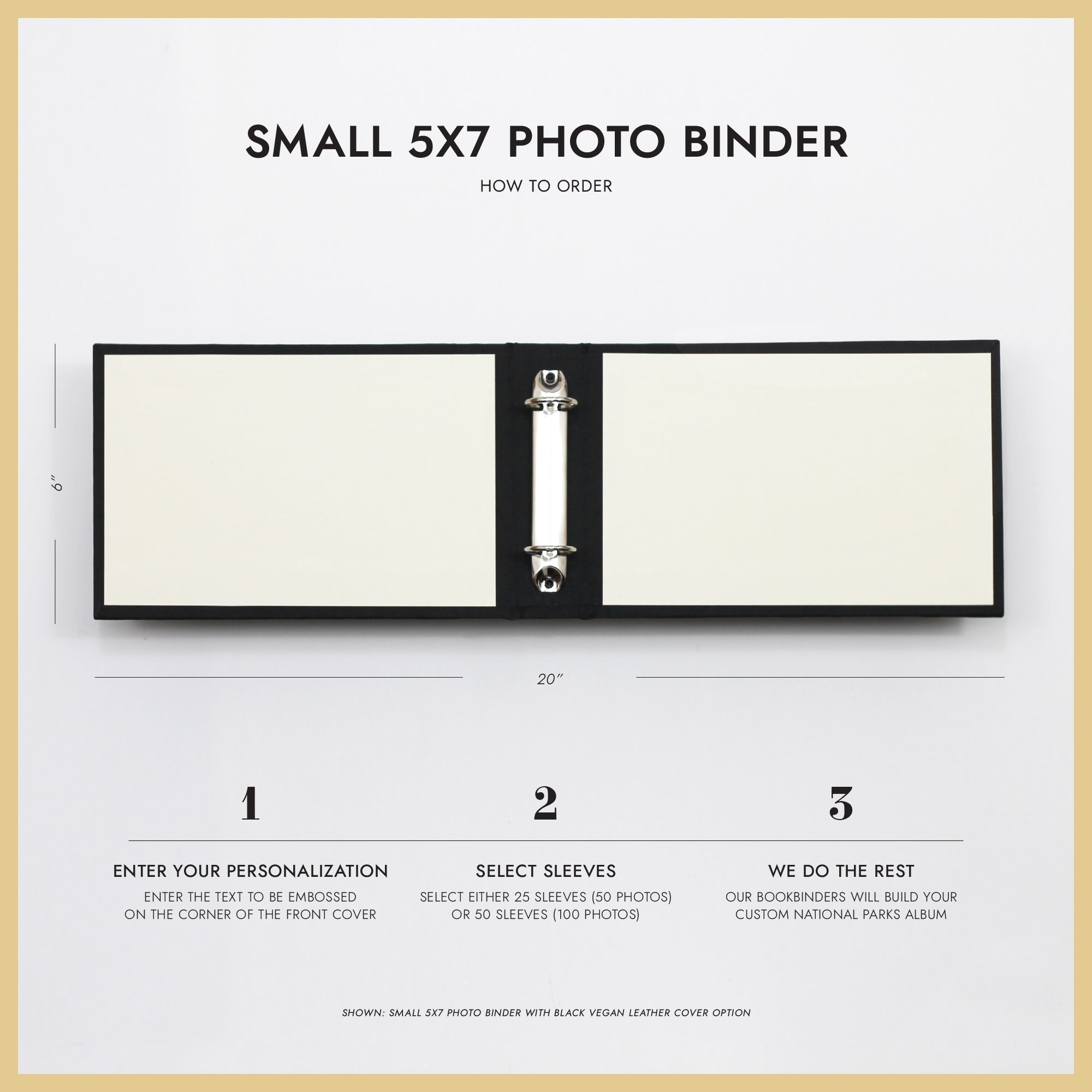 Small Photo Binder | for 5x7 Photos | with Natural Linen - Rag & Bone ...