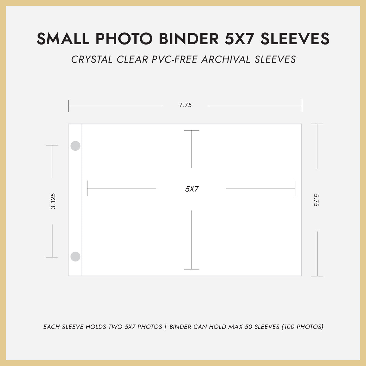 Small Photo Binder | for 5x7 Photos | with Navy Blue Cotton