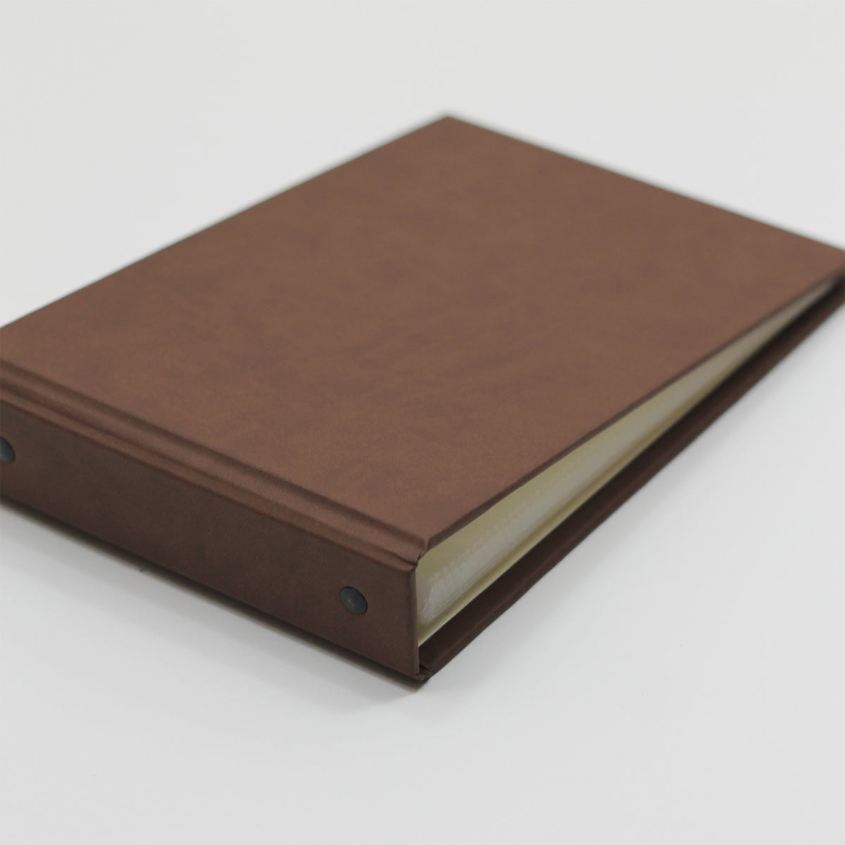 Small Photo Binder | for 5x7 Photos | with Mocha Vegan Leather Cover