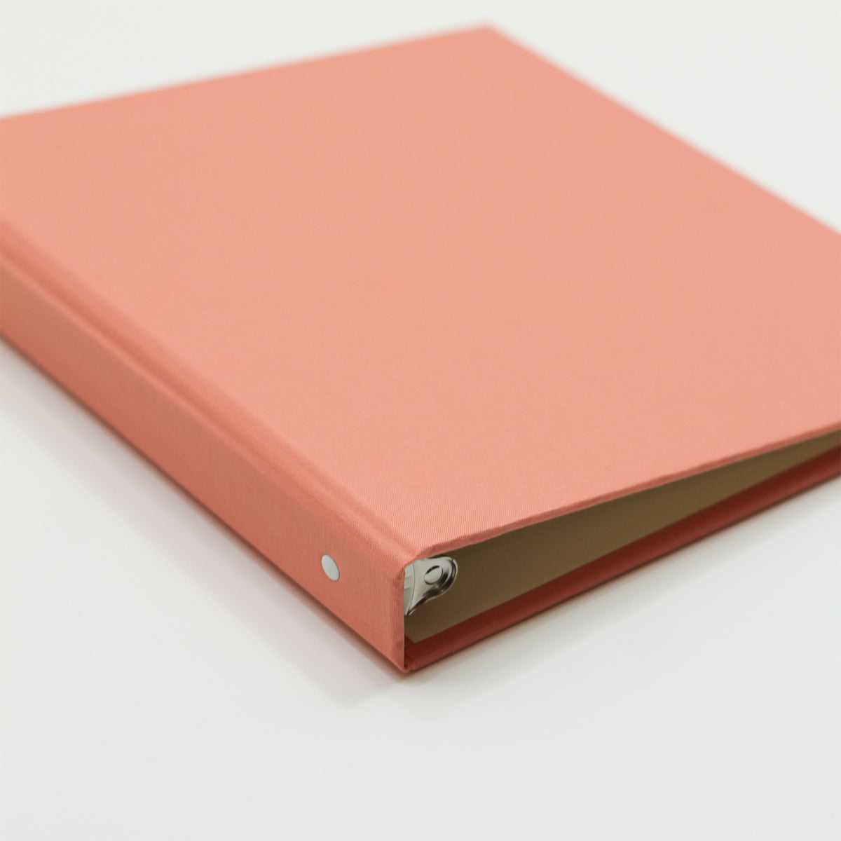 Storage Binder for Photos or Documents with Coral Cotton Cover