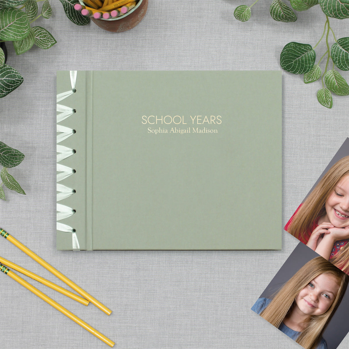 The School Years Album | Sage Green Cotton
