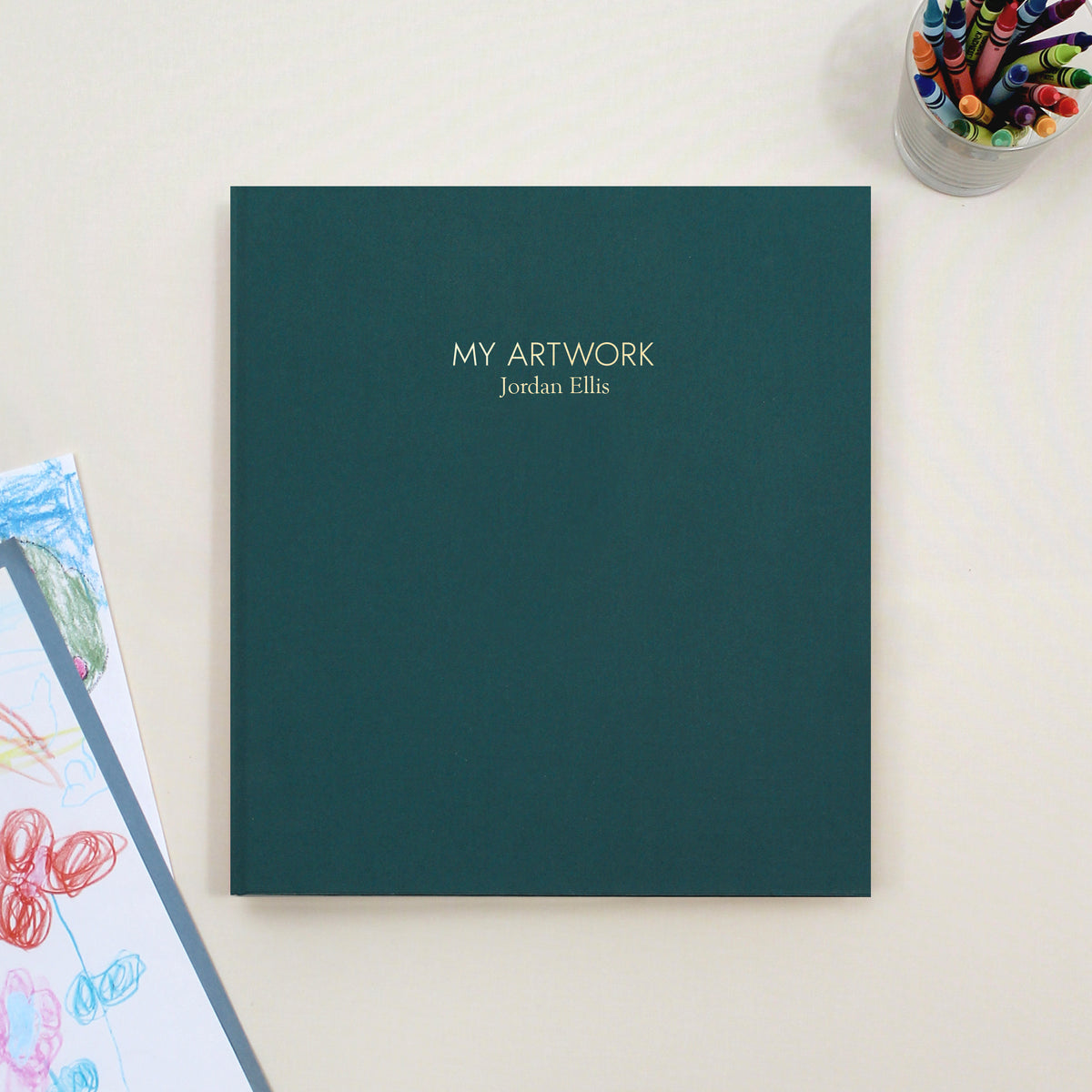 My Artwork Binder | Teal Blue Cotton