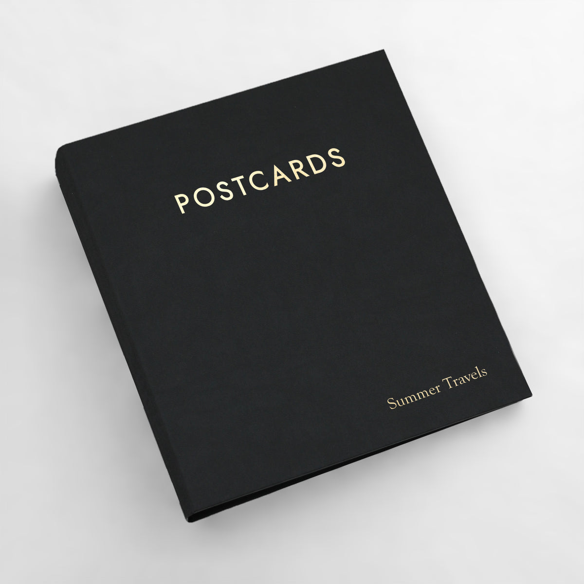 The Medium Postcard Album | Black Vegan Leather