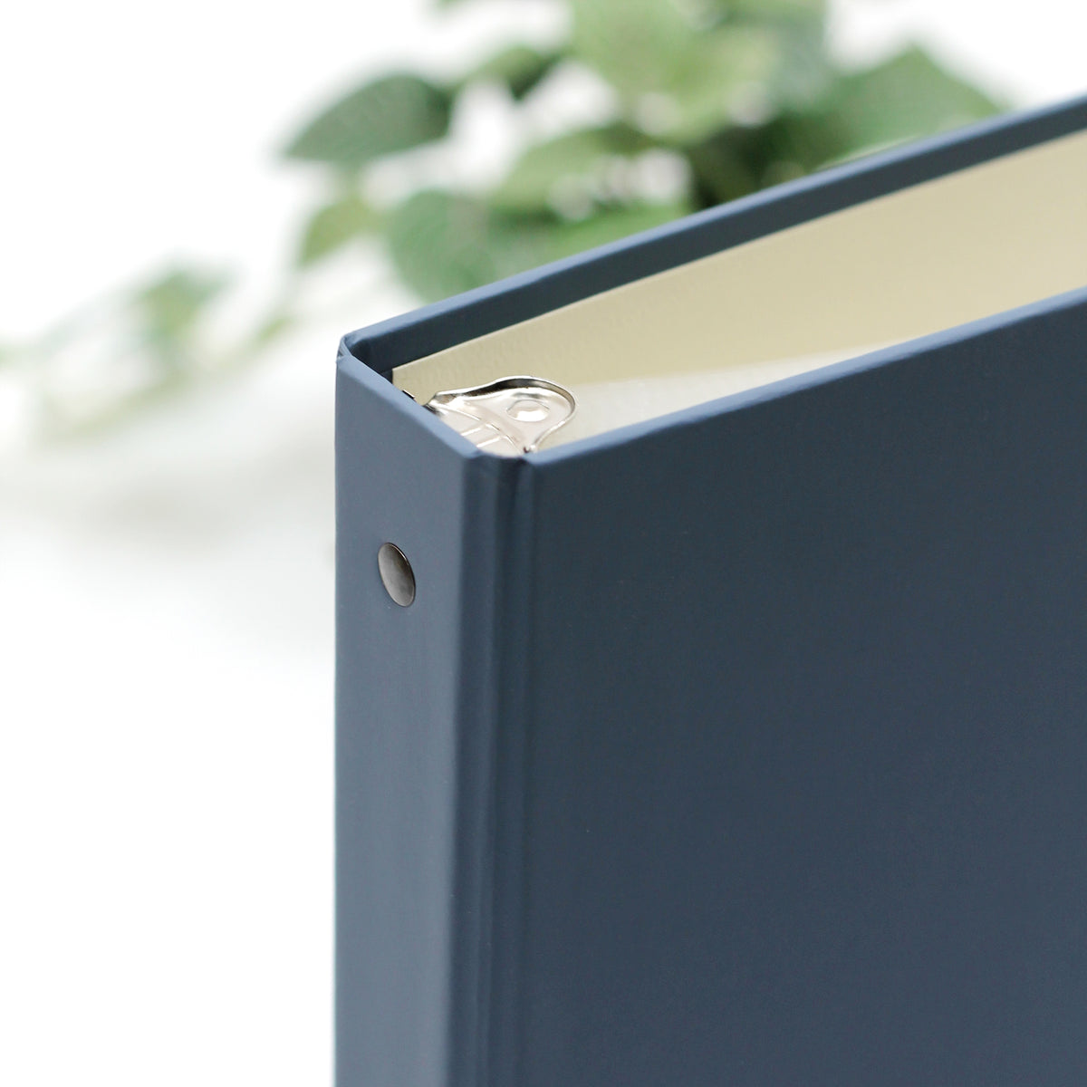 Storage Binder for Photos or Documents with Ocean Blue Vegan Leather Cover