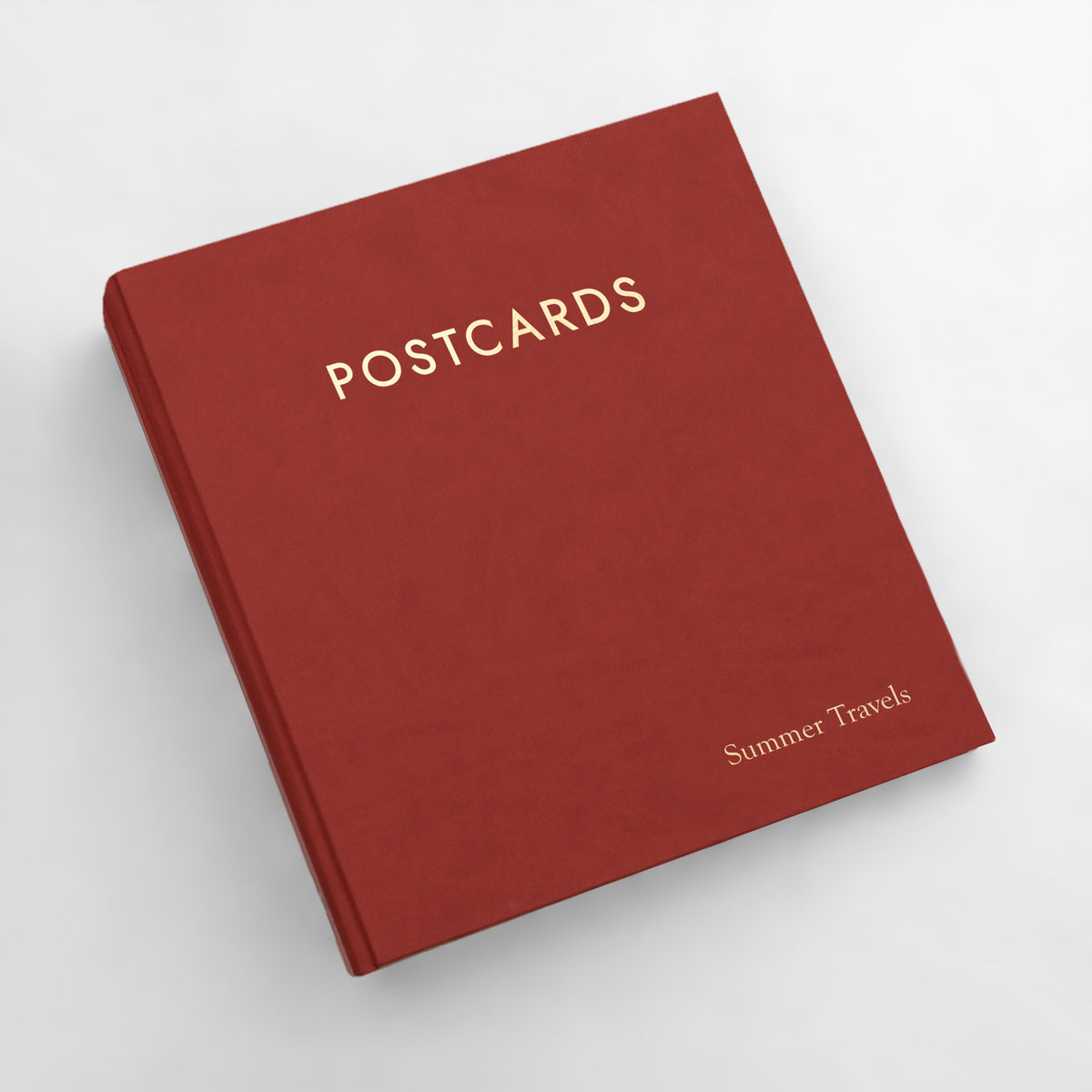 The Medium Postcard Album | Red Vegan Leather