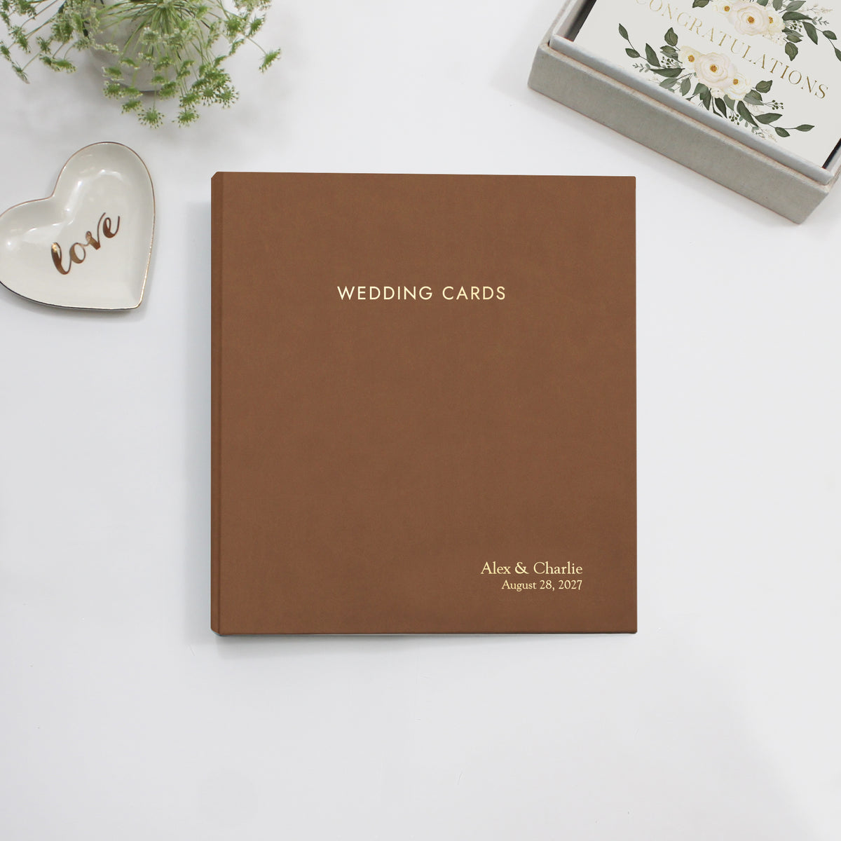 The Wedding Card Album | Light Brown Vegan Leather