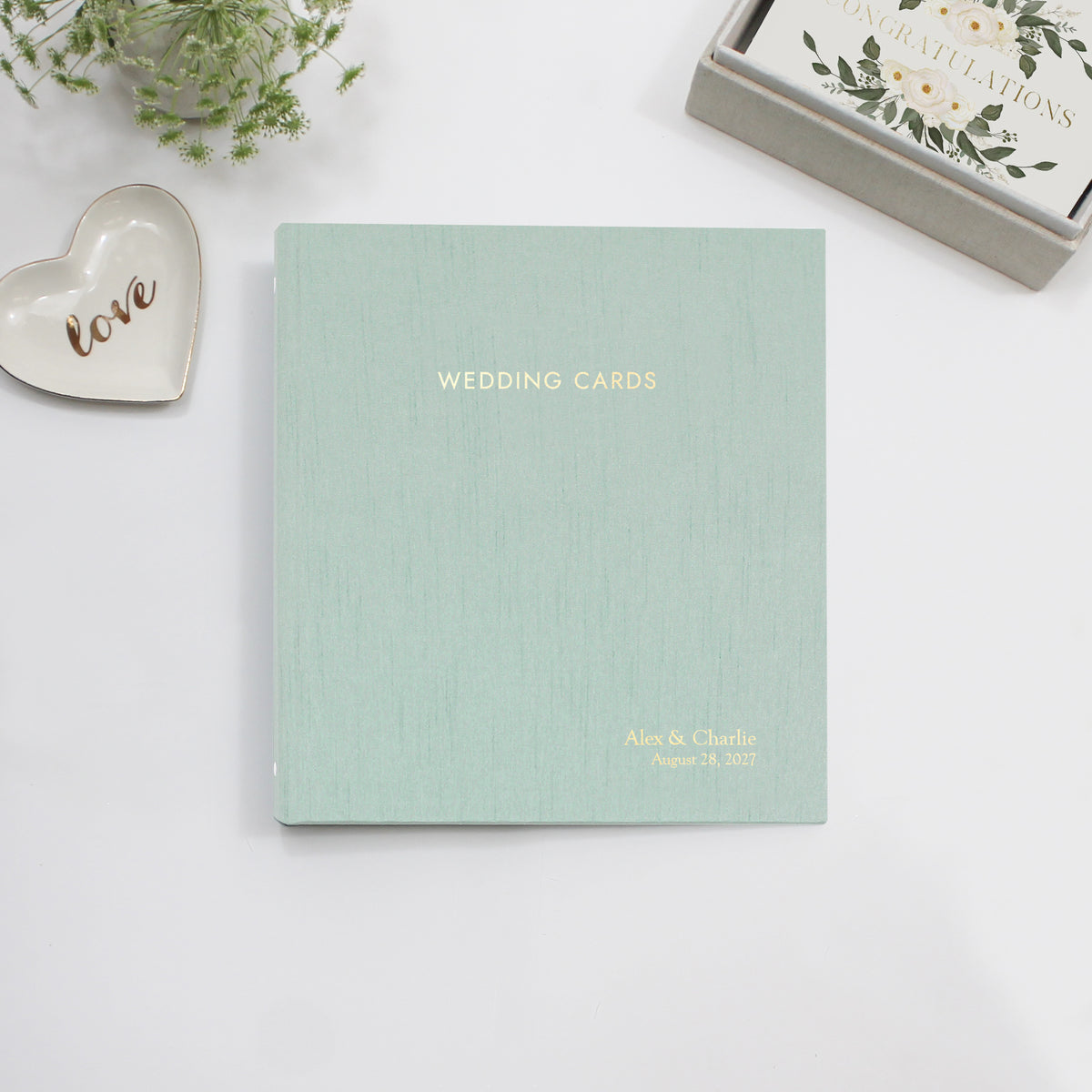 The Wedding Card Album | Robin's Egg Blue Silk