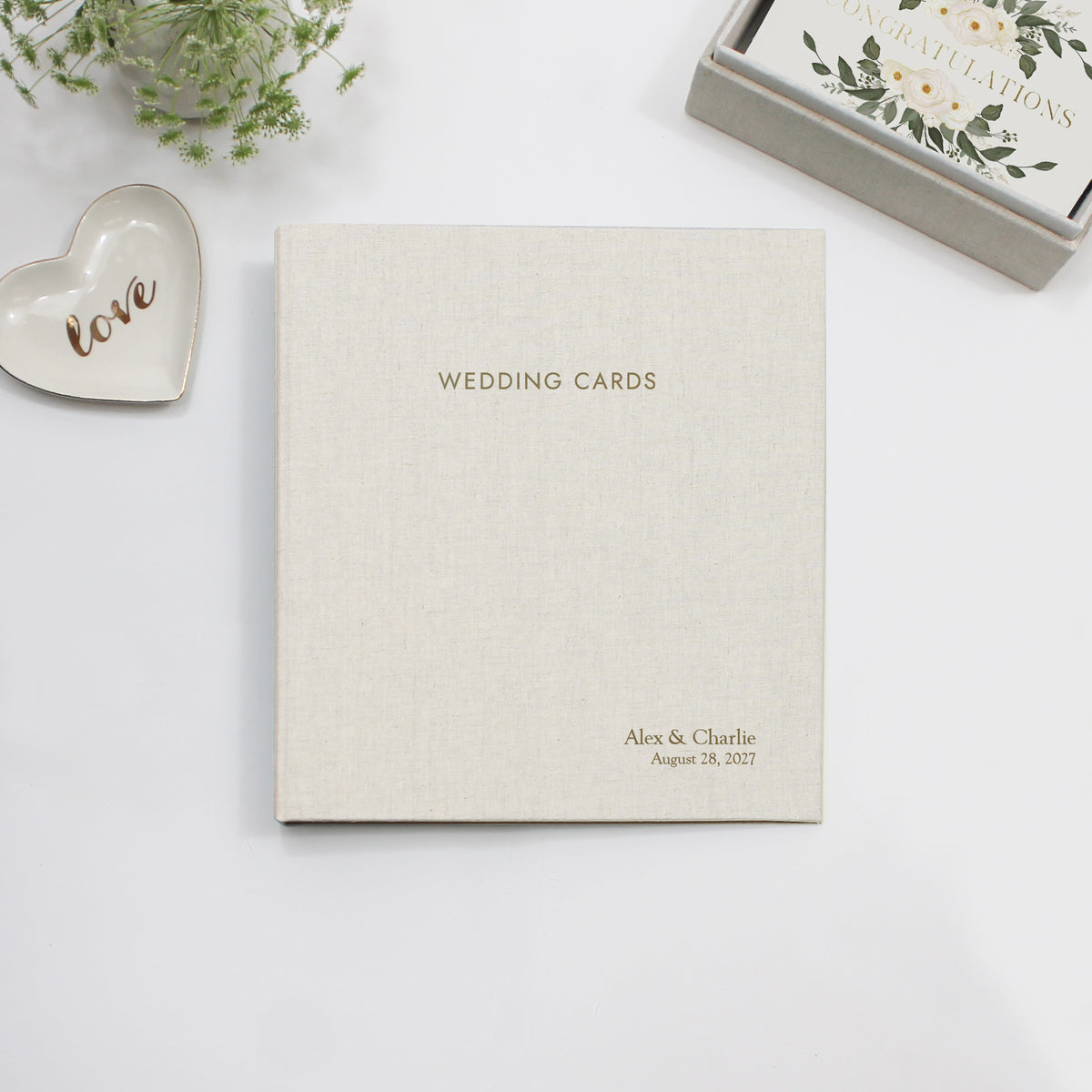 The Wedding Card Album | Natural Linen