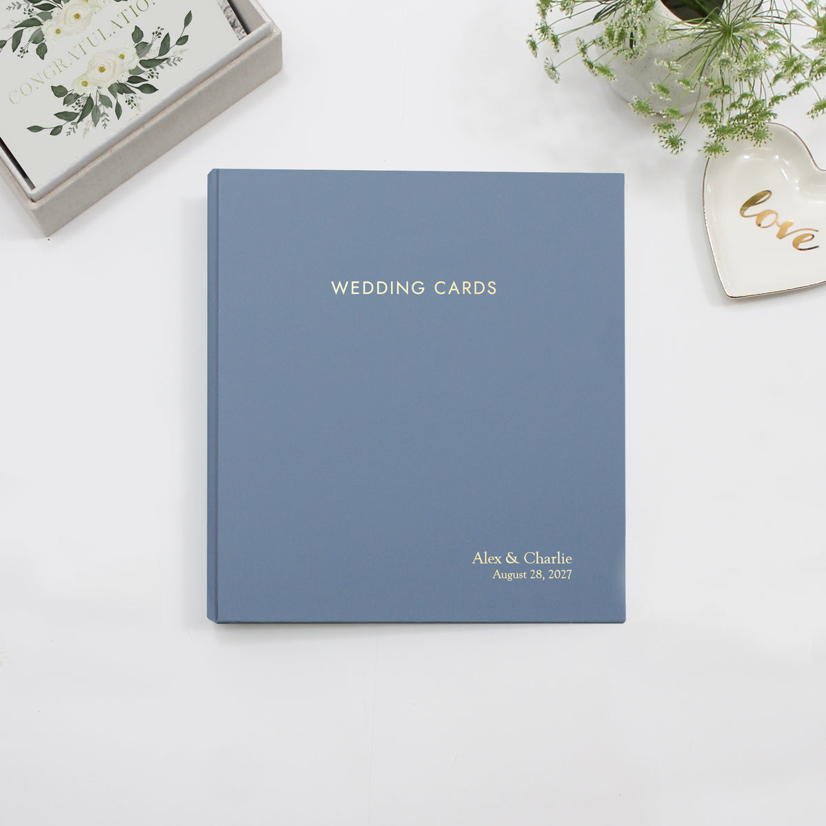 The Wedding Card Album | Ocean Blue Vegan Leather