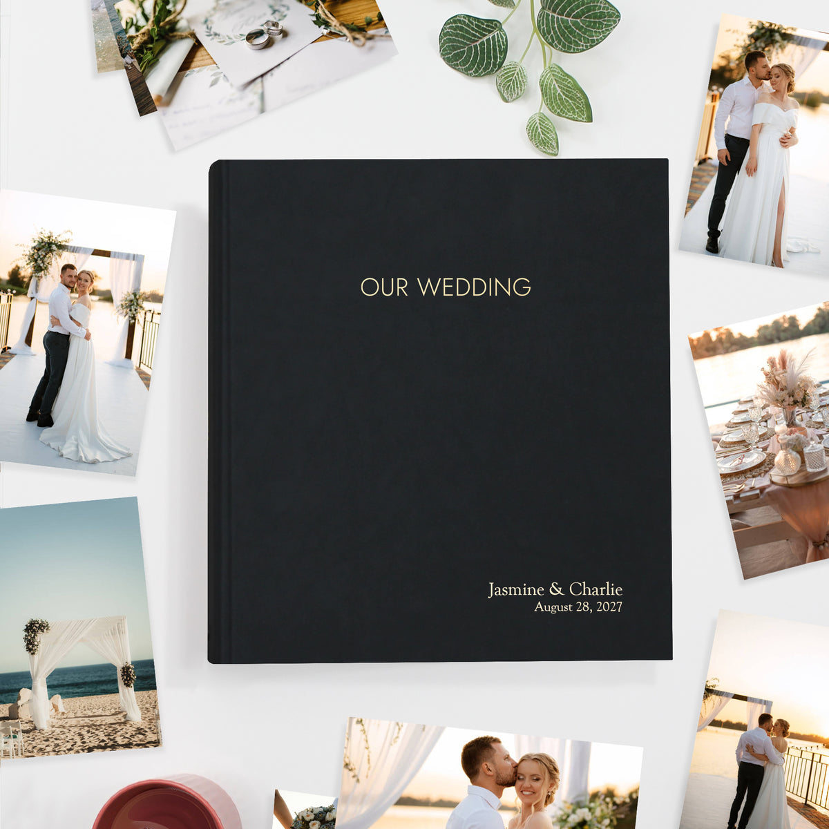 Wedding Photo Binder | Black Vegan Leather