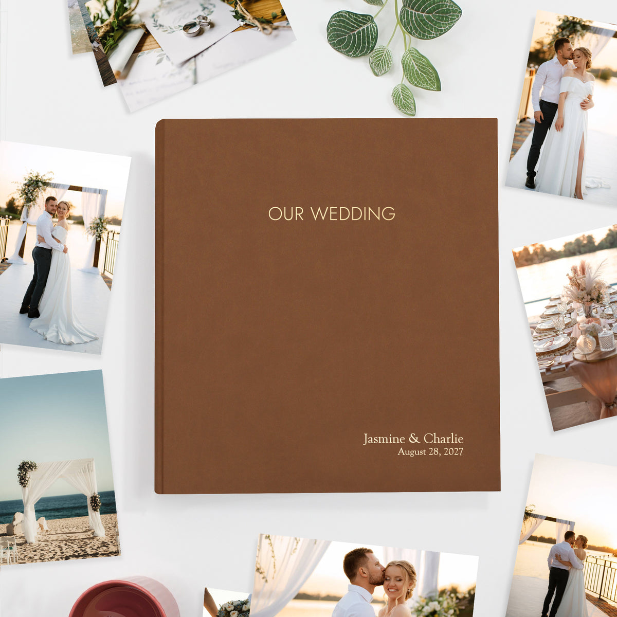 Wedding Photo Binder | Brown Vegan Leather