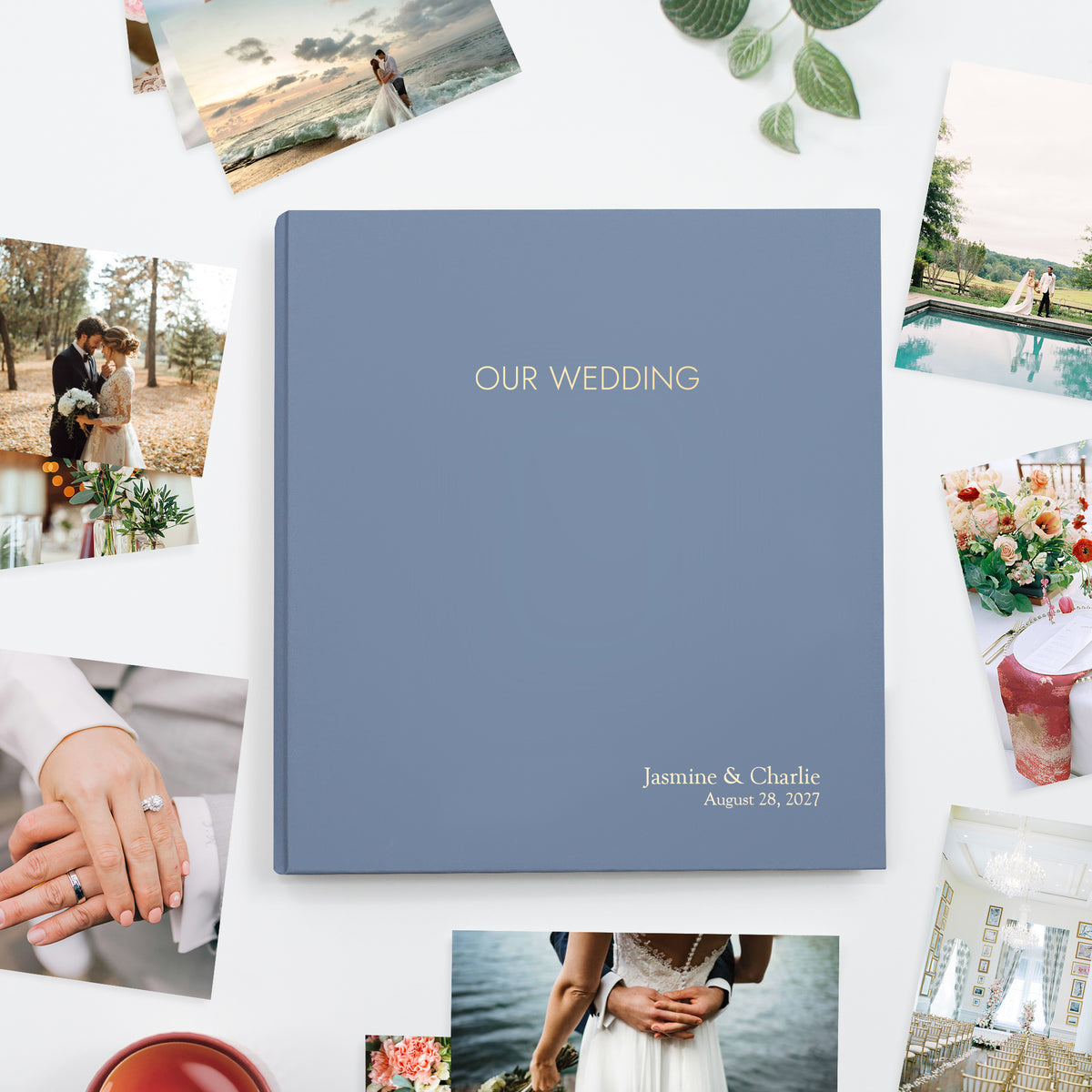 Wedding Photo Binder | Ocean Blue Vegan Leather