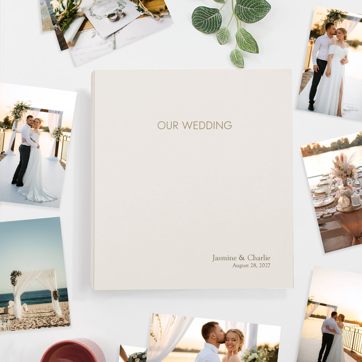 Wedding Photo Binder | Pearl White Vegan Leather