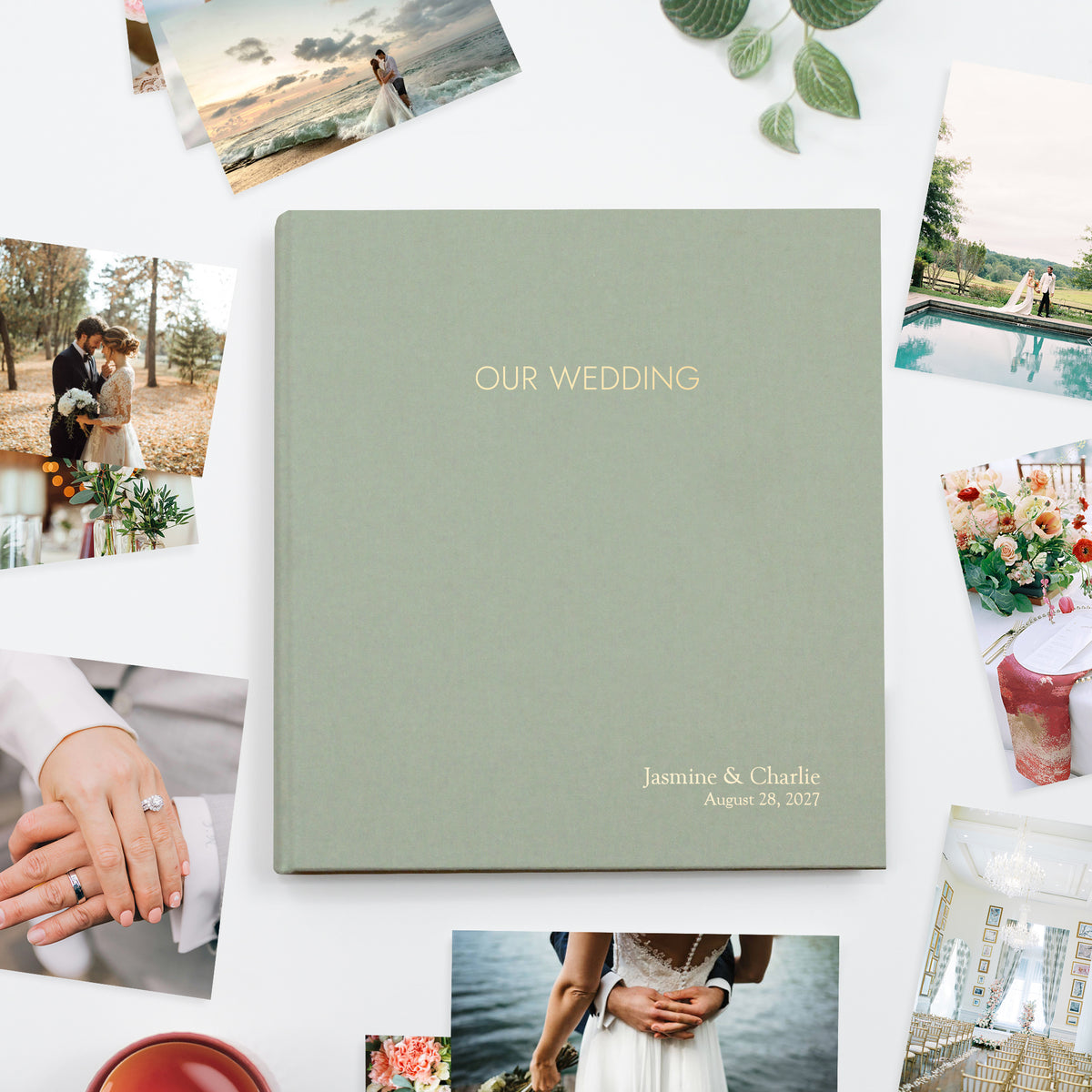 Wedding Photo Binder | Sage Green Cotton
