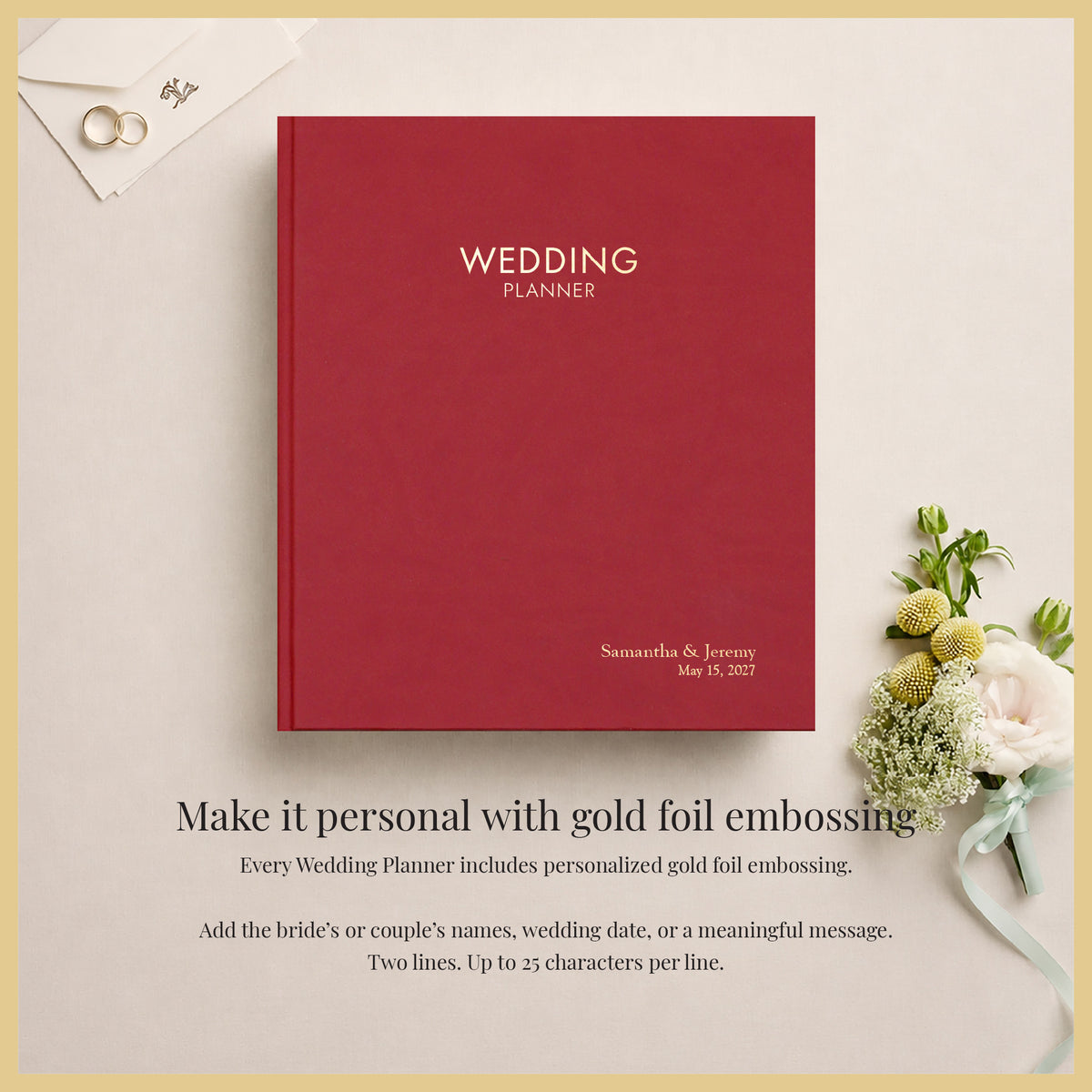 The Wedding Planner | Red Vegan Leather