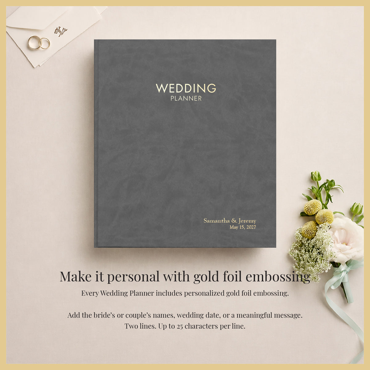 The Wedding Planner | Slate Gray Vegan Leather