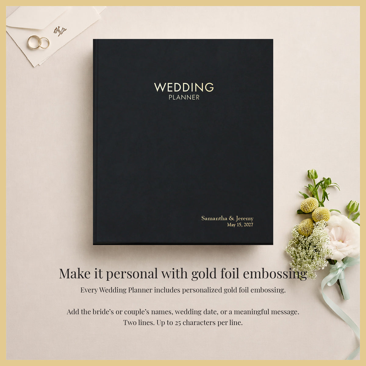 The Wedding Planner | Black Vegan Leather