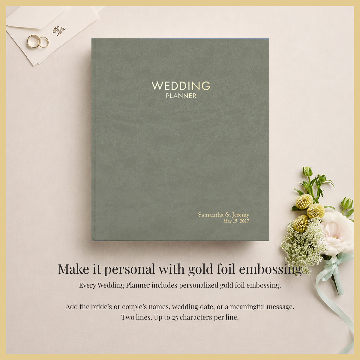 The Wedding Planner | Moss Green Vegan Leather