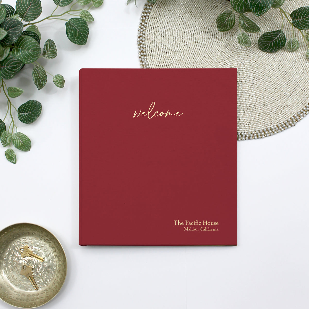 The Welcome Binder | Cranberry Red Cotton