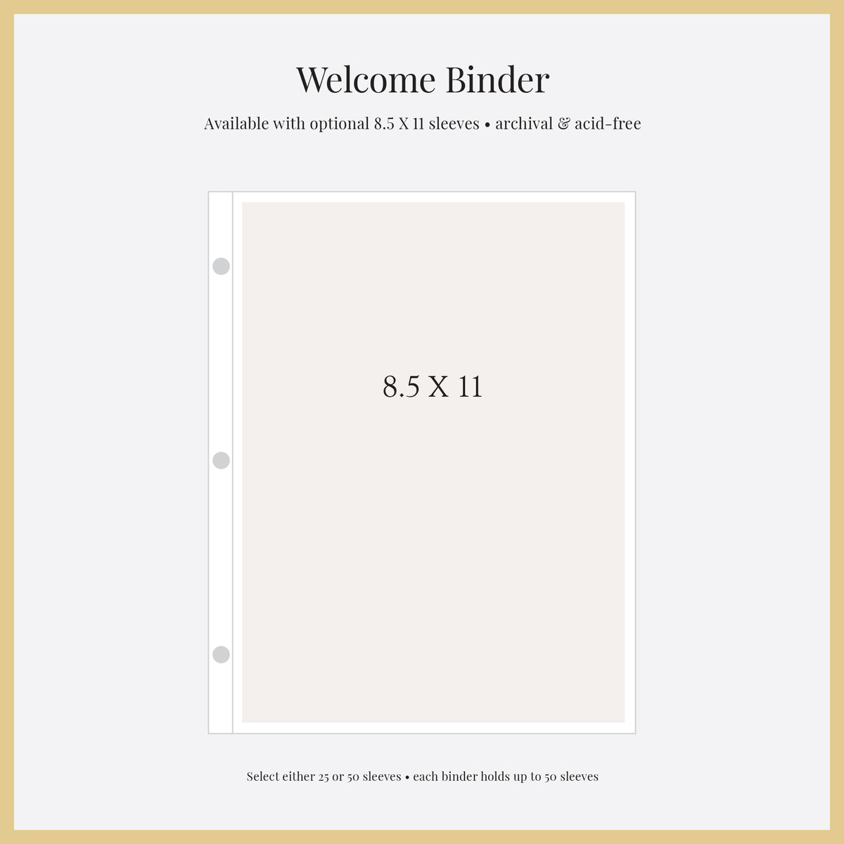 The Welcome Binder | Black Vegan Leather