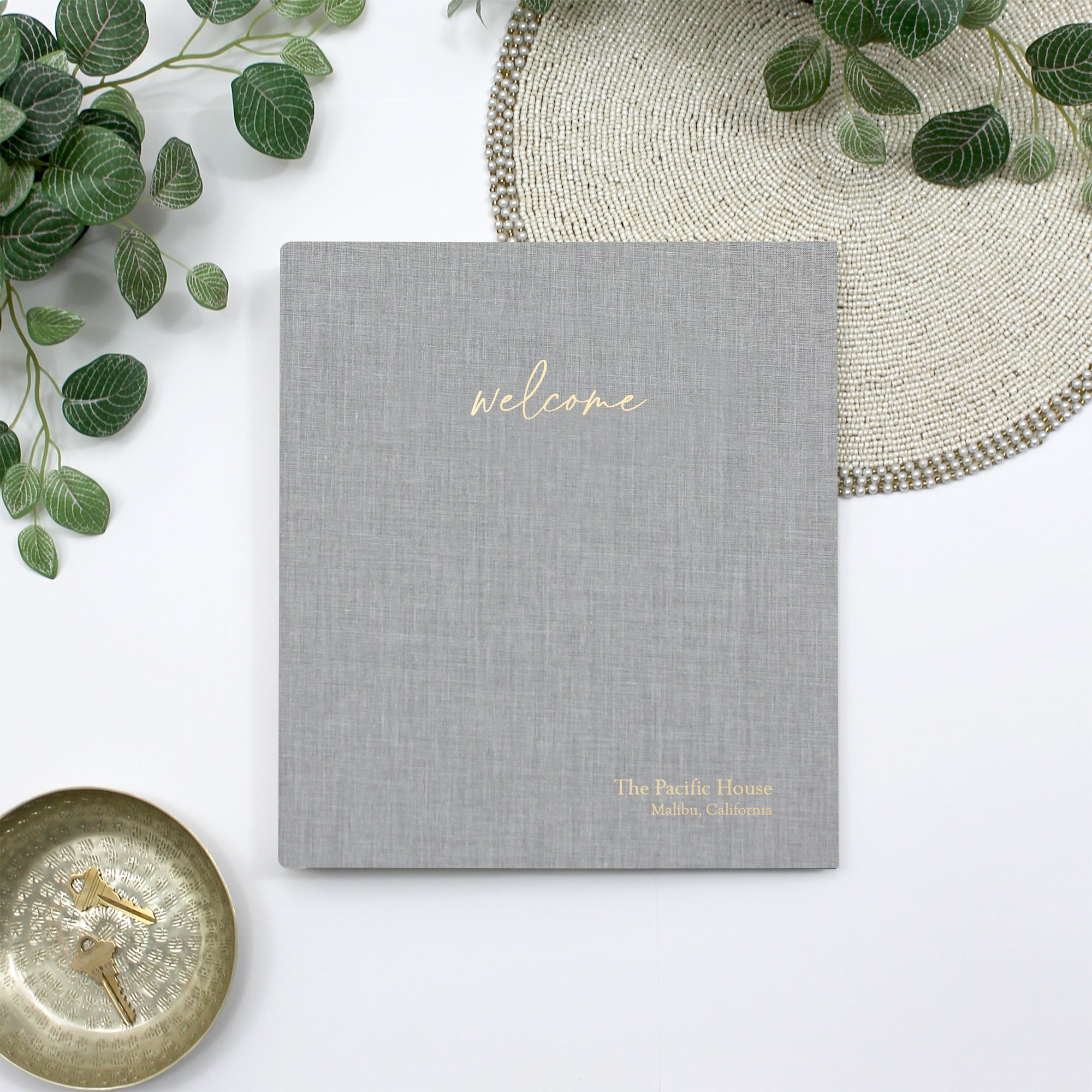 The Welcome Binder | Light Gray Linen