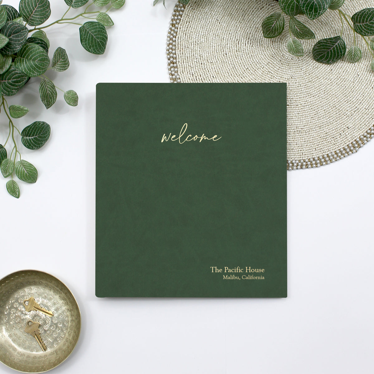 The Welcome Binder | Pine Green Vegan Leather