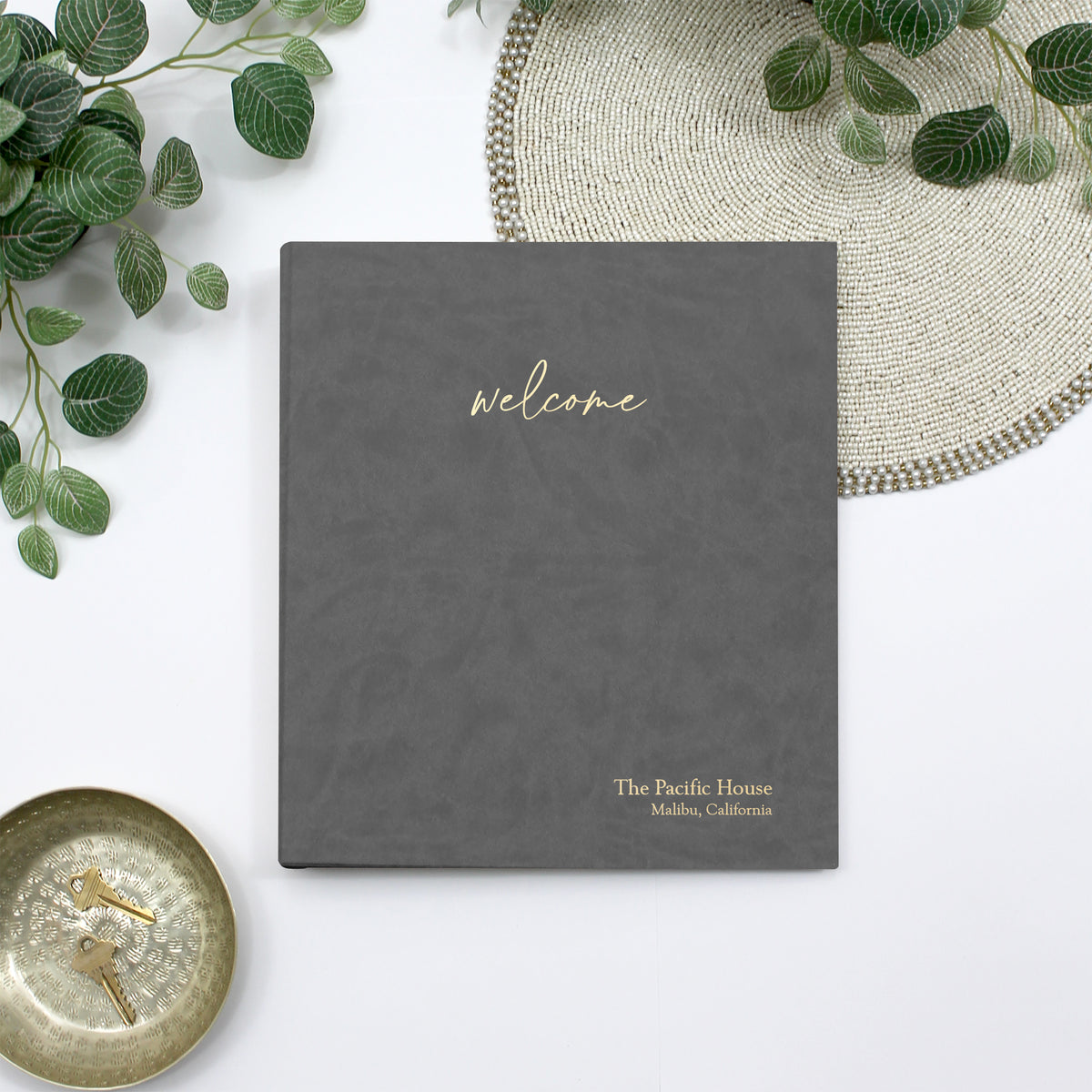 The Welcome Binder | Slate Gray Vegan Leather