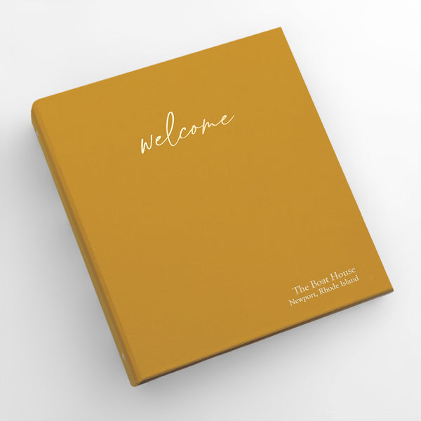 Welcome Binder with Mango Cotton | Home | Air BNB - Rag & Bone Bindery