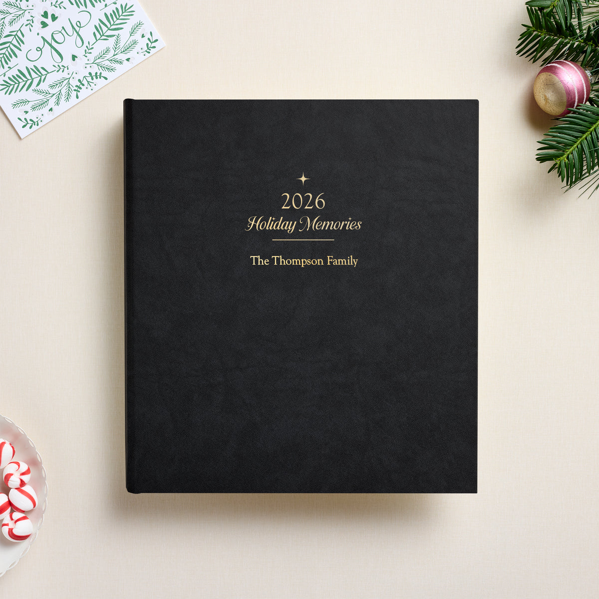 The 2026 Holiday Memory Album | Black Vegan Leather