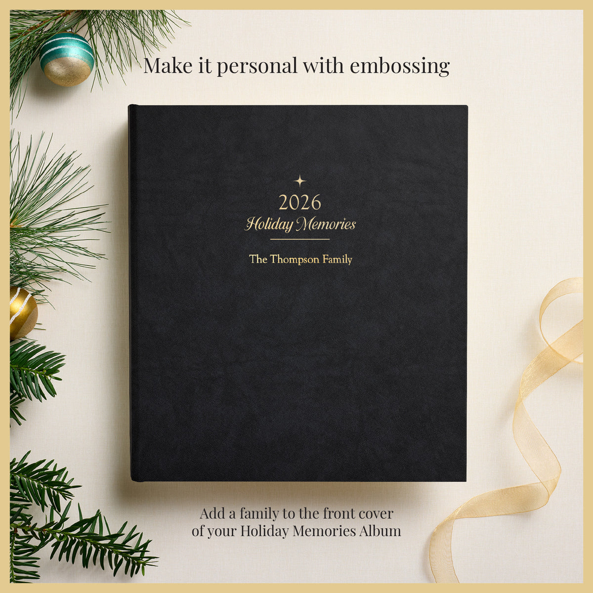 The 2026 Holiday Memory Album | Black Vegan Leather