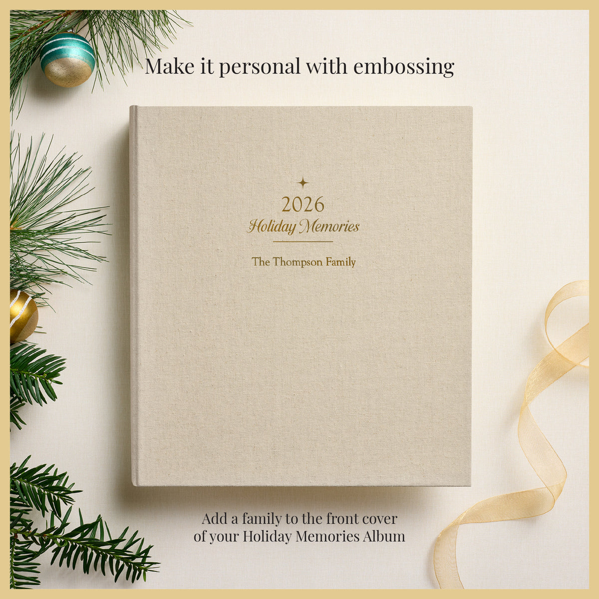 The 2026 Holiday Memory Album | Natural Linen