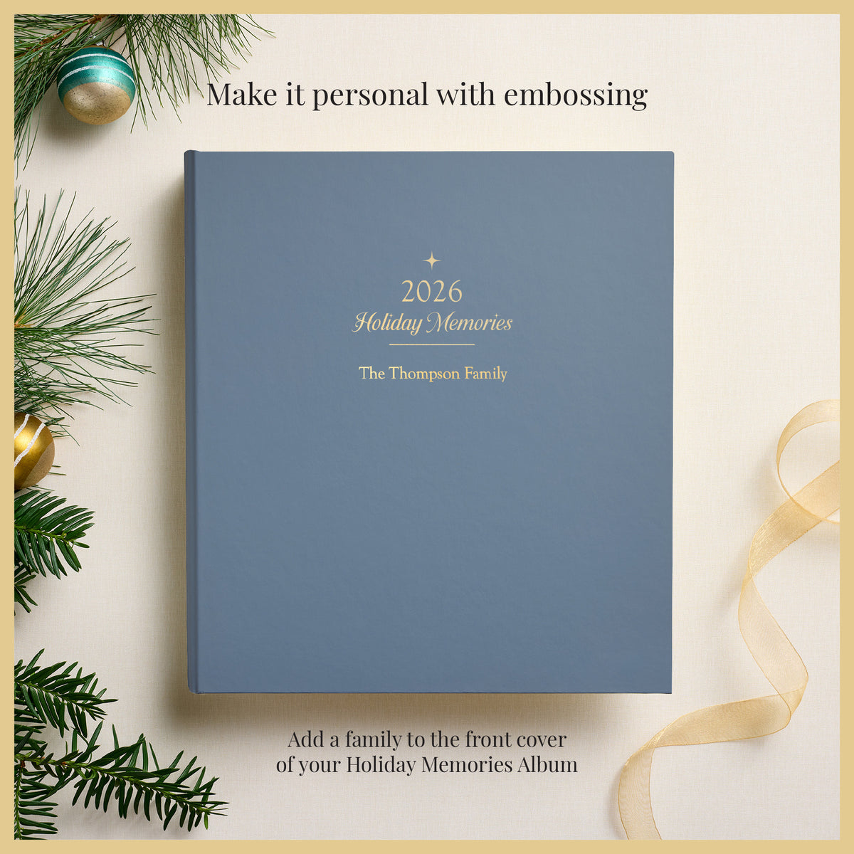 The 2026 Holiday Memory Album | Ocean Blue Vegan Leather