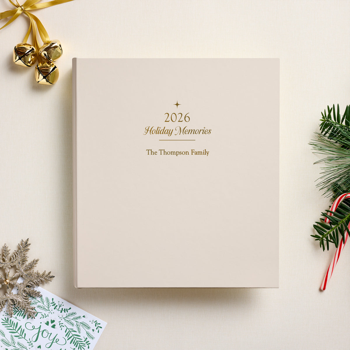 The 2026 Holiday Memory Album | Pearl White Vegan Leather