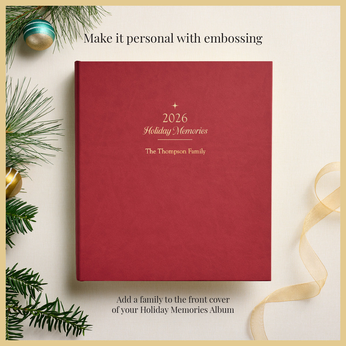 The 2026 Holiday Memory Album | Red Vegan Leather