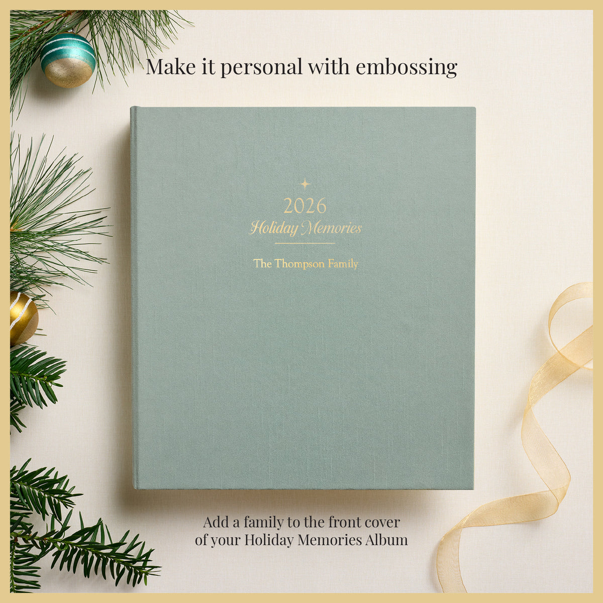The 2026 Holiday Memory Album | Robin's Egg Blue Silk