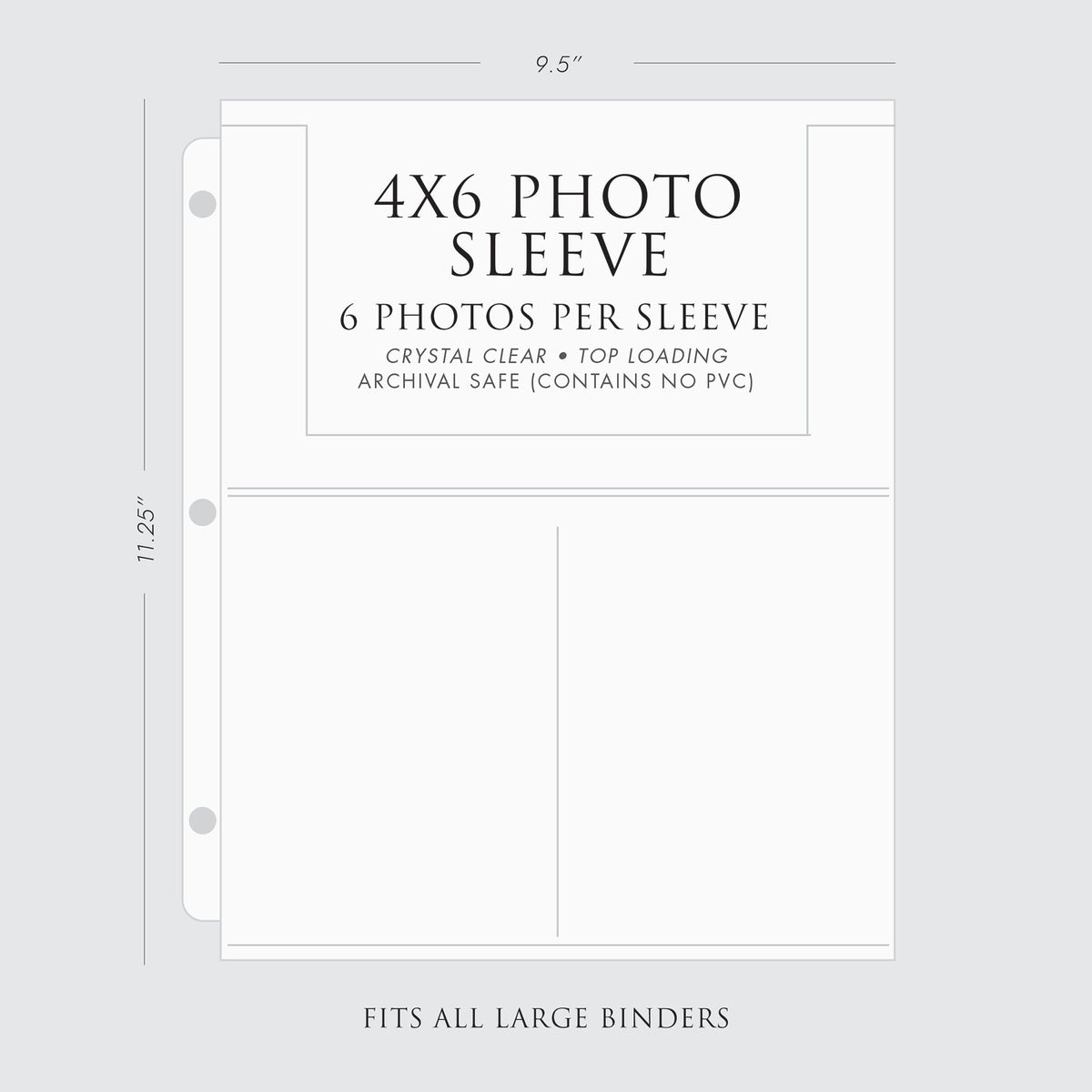 Large Photo Binder (for 4x6 photos) with White Vegan Leather Cover